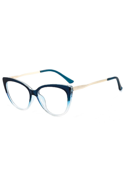 Techsuit - Anti-Blue Light Glasses Reflex Metal (F5018-C8) - Cat Eye - Transparent Blue
