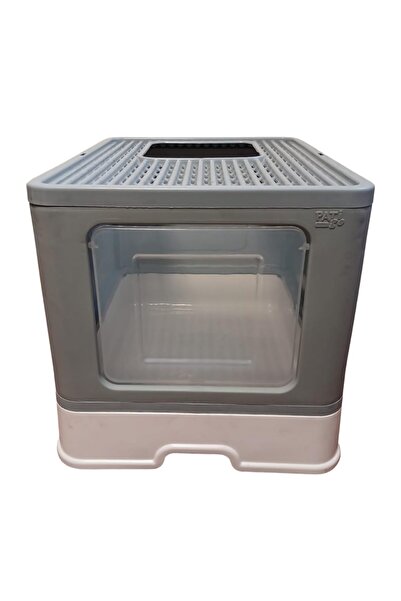 Hype Store Büyük Boy Kırılmaz Kapalı Çekmeceli Kedi Tuvaleti Kedi Kumu Küreği...