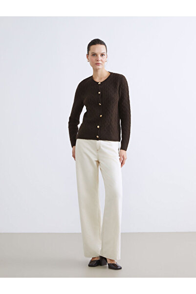 LC Waikiki Cardigan de tricotaj pentru femei cu decolteu rotund