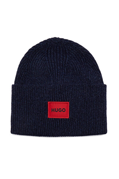 HUGO Xaff wool blend hat, Black