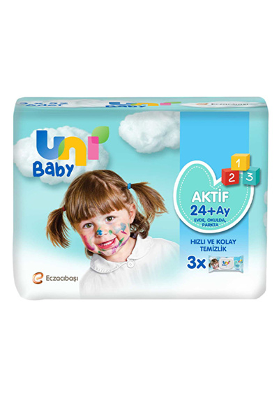 Uni Baby 4 قطع مناشف مبللة سيمبل كلين 52×3 قطعة