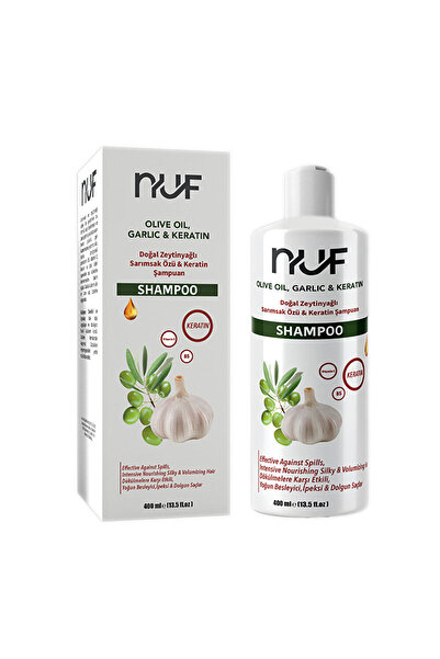 Genel Markalar Nuf Doğal Zeytinyağlı, Keratinli ve Sarımsaklı Yetişkin Şampua...