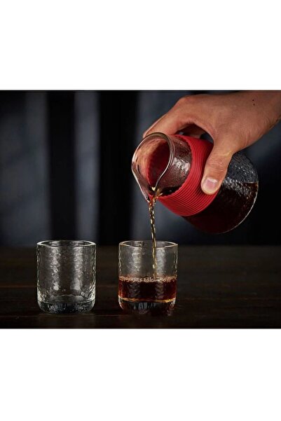 Diguo Digo 200ml V60 Heat-Resistant Leather Coffee Pot (without handle), Stainless Steel, Orange