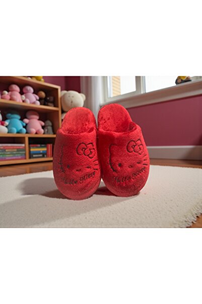 Bmp Terlik Red Hello Ktty Children's Indoor Slippers