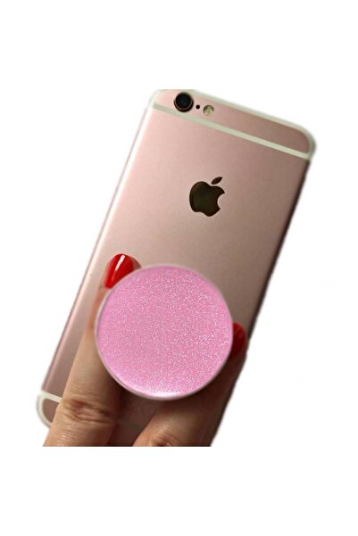 KESNUP Mobile phone accessory, Adhesive Holder back Phone Stand on Finger Glitter Pink