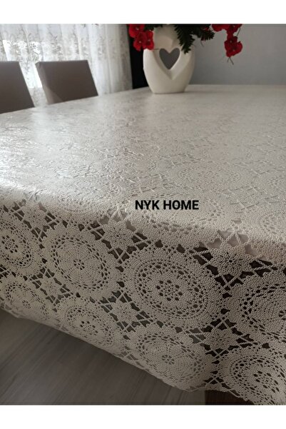 NYK HOME Wicker Pvc Transparent Coated Luxury Oilcloth Table Cloth