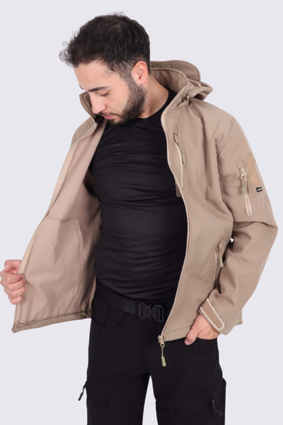 KORDAK Αδιάβροχο τακτικό παλτό Softshell |   Στρατιωτικό παλτό εξωτερικού χώρου με εσωτερική στρώση fleece, αντιανεμικό