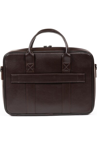 Necati Çanta MacBook 14 Inch Multi-Pocket Organizer Hand Shoulder & Laptop Briefcase with Shoulder Strap