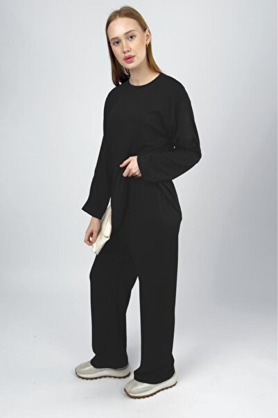 Betimoda Women's Modal Tunic Pants Set Black