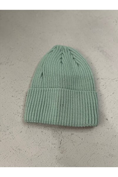 ZERAMİNE Men's - Women's Knitwear Beanie |   Thick Winter Ribbed Beanie |   Mint Green