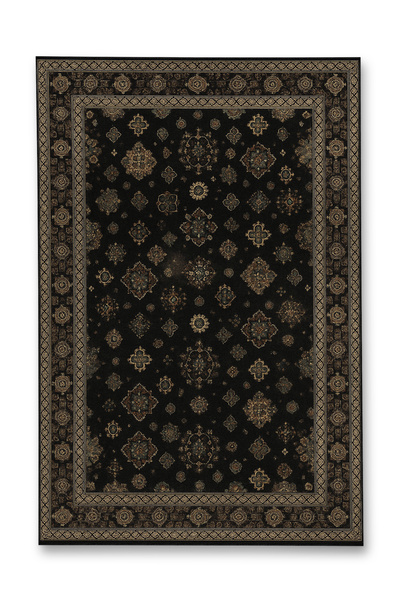 Rugs Modern Halı سجادة موسو زرقاء بنفسجية اللون بنمط زهور عرقية منسوجة بقاعدة...