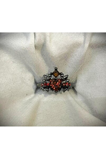 DÜKKAN DESİGN Adjustable Pinterest Ring with Red Heart