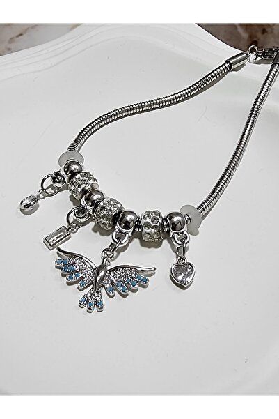 ALLEGRİA Silver Anka Bird Steel Italian Bracelet