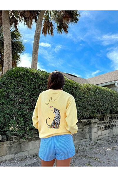 Tubinyoo سويت شيرت بياقة دائرية من Kaplan and Birds مطبوع 3 Thread
