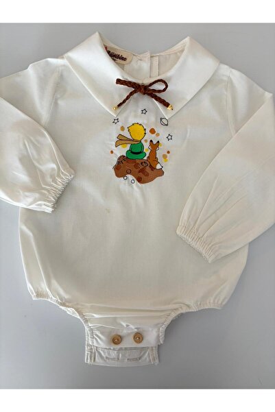 il mio bambino Handmade 100% Cotton Baby Boy Little Prince Embroidered Shirt - Long Sleeve
