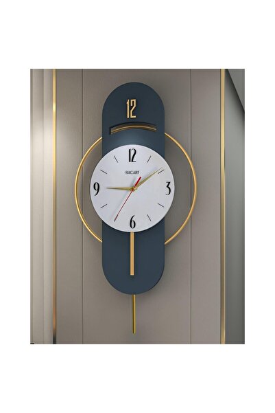 AyrStore Sessiz, Cam Yüzeyli, Metal halkalı, Dekoratif Duvar Saati (Antrasit ...