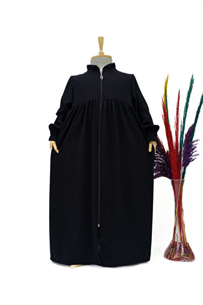 Betül Akbay Κοριτσίστικο μεταξωτό φεράζ μεδίνας - Μοντέλο Αξά Τεσεττουρ Φεράζ Μαύρο