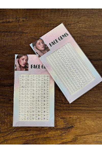 gülümse gel 2 Kart İnci Taşlı Yapıştırma Tırnak Saç Makyaj Sticker Yüz Taşı Y...