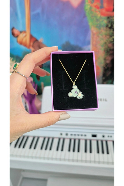 Butik 925AYAR GÜMÜŞ MİNE KAPLAMA KOALA KOLYE