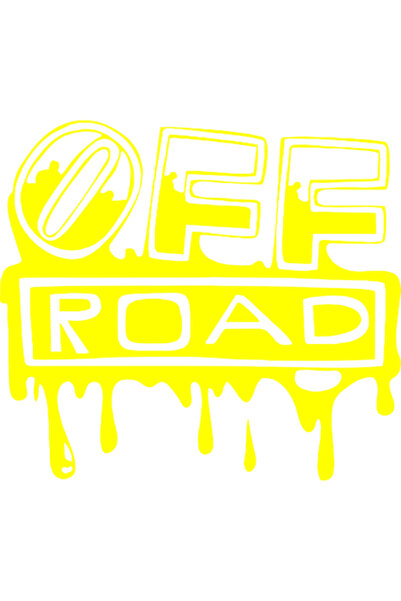 Oracal Sticker auto "Off road 4x4'', 20x18cm, galben