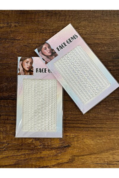 gülümse gel 2 Kart İnci Taşlı Yapıştırma Tırnak Saç Makyaj Sticker Yüz Taşı Y...