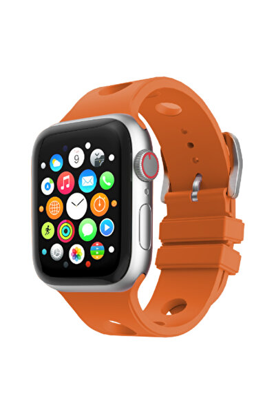 zore Watch 7 41mm Perforated Design Zore Krd-147 Silicone Band - Orange