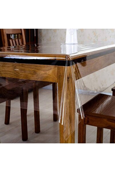 NYK HOME Transparent Hanging Tablecloth Erasable Plain Patternless 0.15 Millimeter Net Thickness