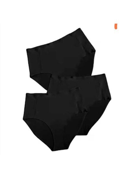 OEM Set of 6 seamless panties, smooth fit, invisible, light and comfortable material Black XL