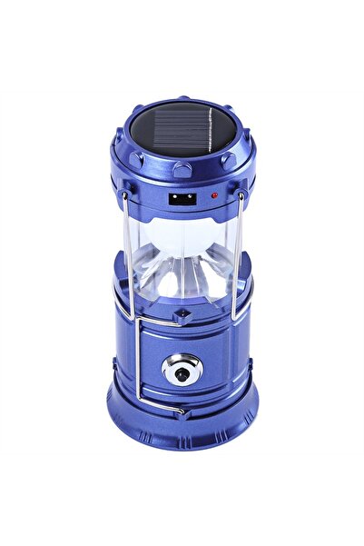 MRG Rechargeable LED Camping Lantern with Flashlight - Solar Panel and USB