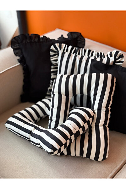 KaiAtelier Μαξιλάρι / Μαξιλάρι με εσωτερική γέμιση αλυσίδας Stripe