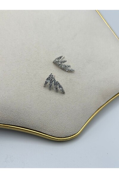 MyladyAccessoriess Full Zircon Wing Earrings (Brass Plated) Gold