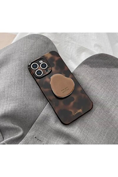 Burroe Atalier iPhone 16Promax Retro Amber Patterned Coffee Bean Holder Phone Case with Bracket
