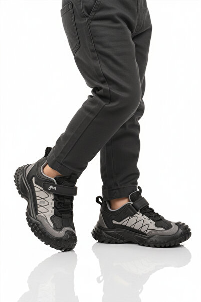 Marco Kids Marcokids Gray Velcro Boys' Sports Shoes