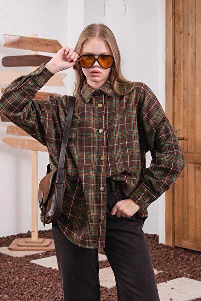 MADAMMERY Cotton Plaid Lumberjack Shirt Oversized