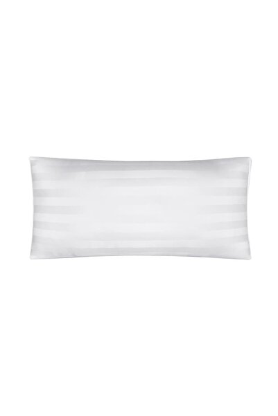 MIULEE Luowei Microfiber Pillowcase 60x60 cm, Satin Stripes, Zipper Closure, White