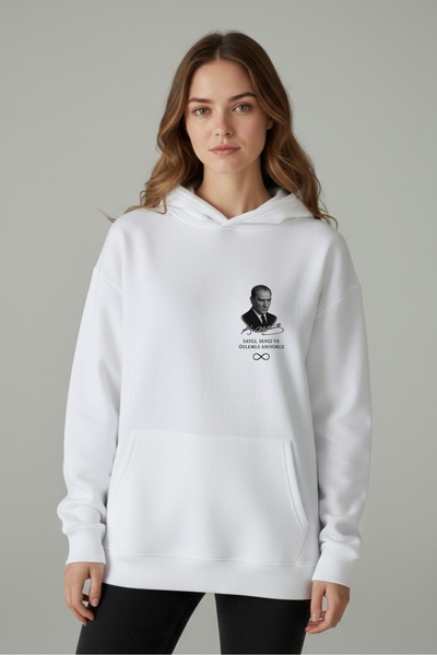 Windy Island Hanorac unisex supradimensionat 100% bumbac cu interior din lână...