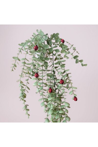 BEVATİR Yapay Çiçek 7'li Uğur Böceği Takısı(Çiçek Dahil Değildir)