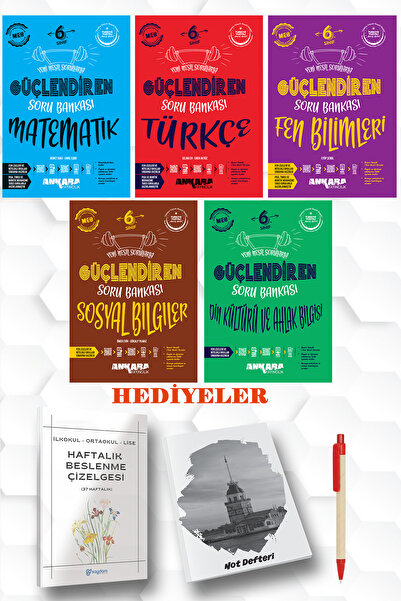 Ankara Yayıncılık 2026 BASKI 6.SINIF ŞAMPİYON PAKETİ 5 DERS SORU BANKALARI+HE...