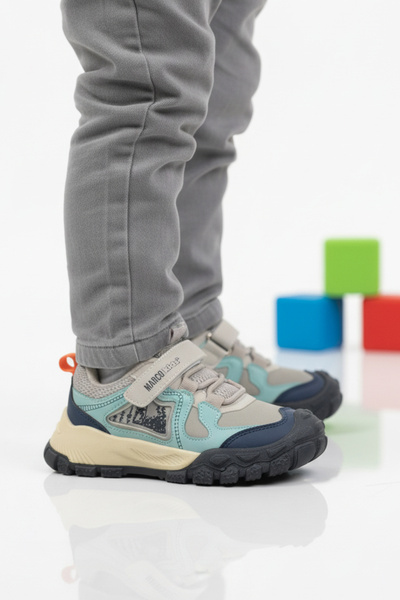 Marco Kids Marcokids Gray Velcro Boys' Sports Shoes