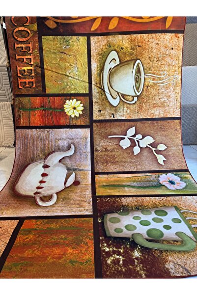 Padişah Dekoratif Yıkanabilir Halı EAC65 Yeni Nesil Kaymaz Taban Mutfak Halıs...