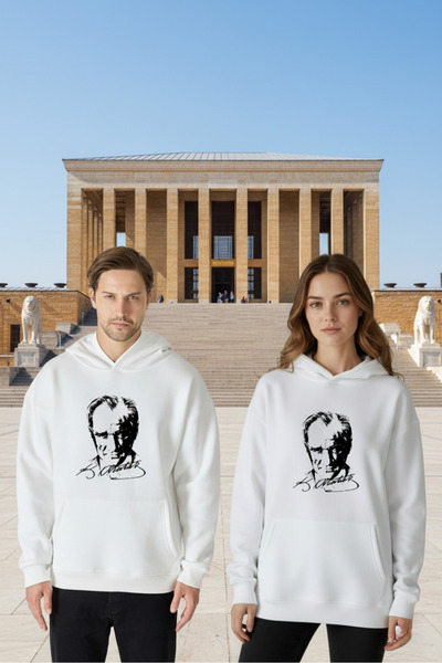 Windy Island سويت شيرت للجنسين قصة فضفاضة % قطن 100% ببطانة من الصوف الناعم ب...