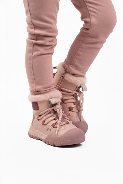 Marco Kids Marcokids Pink Fur Inside Girls' Flat Boots