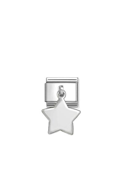 NOMİNATİON Composable Classic CHARMS PLATES steel and 925 sterling silver Star pendant Standart