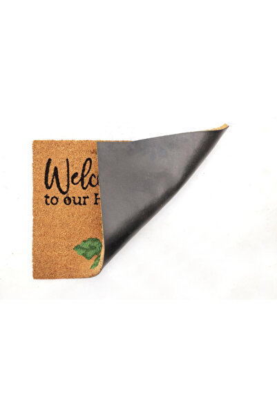 jo&mo Welcome to our Home Coir Doormat, 40x60cm, Non-Slip, Decorative Front Door Mat
