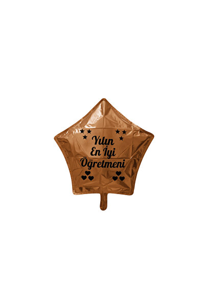 Organizasyon Pazarı Brown Star Teacher's Day Gift Custom Best Teacher of the Year Written Party Surprise Decor