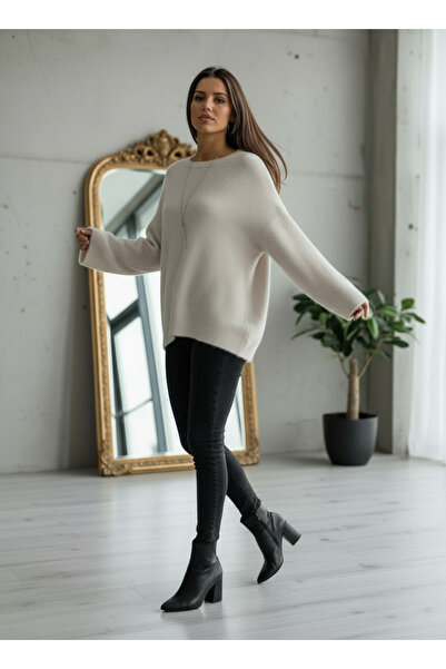 SARE ERKMEN Women's Knitwear Angora Long Sweater