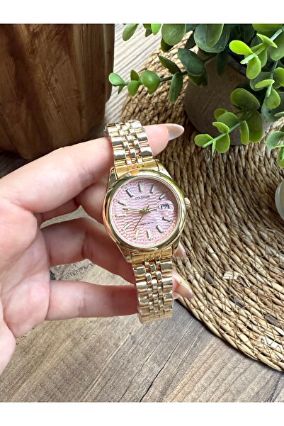 TD TRENDDURAGI Round Classic Gold Inside Pink Women's Wristwatch