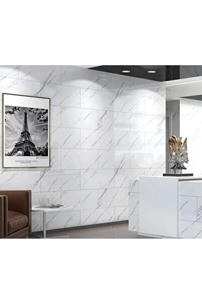 Butik Center Mermer Desenli Kendinden Yapışkanlı PVC30x60 cm – Su Geçirmez Ba...
