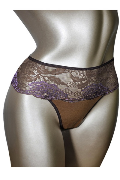 ioana boutique textile Brown/purple thong