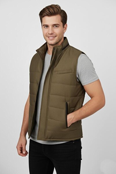 BIGAZZI Мъжка спортна жилетка с яка и талия, редовна кройка 959-309 BGL-ST04875